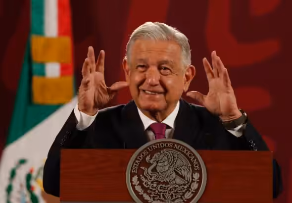 President of Mexico, Andrés Manuel López Obrador, during his morning press conference, in Mexico City. File photo: Mario Guzman/EFE.