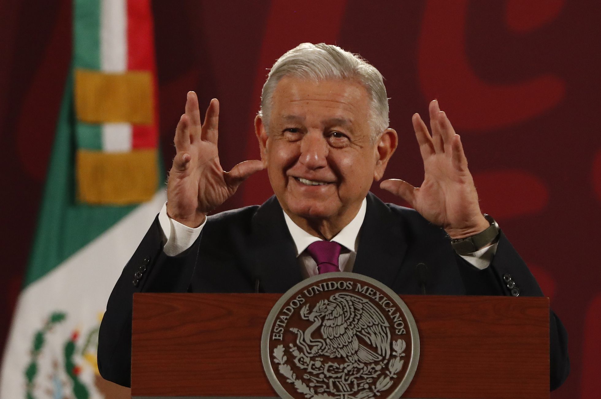 President of Mexico, Andrés Manuel López Obrador, during his morning press conference, in Mexico City. File photo: Mario Guzman/EFE.