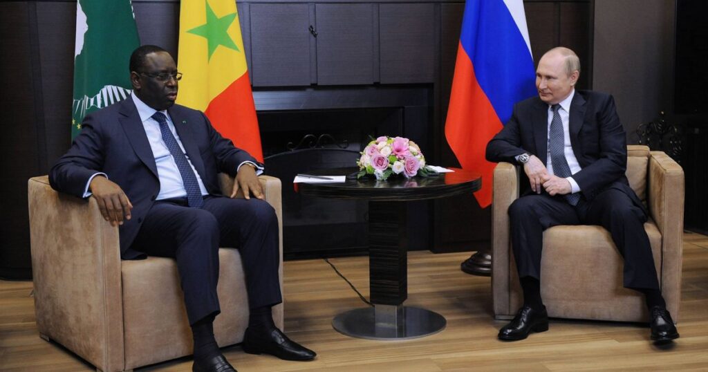 In a special TV interview on Friday evening following a meeting with African Union head Macky Sall in Sochi, Putin accused Western leaders of trying "to shift the responsibility for what is happening in the world food market". Photo: Twitter @ferozwala