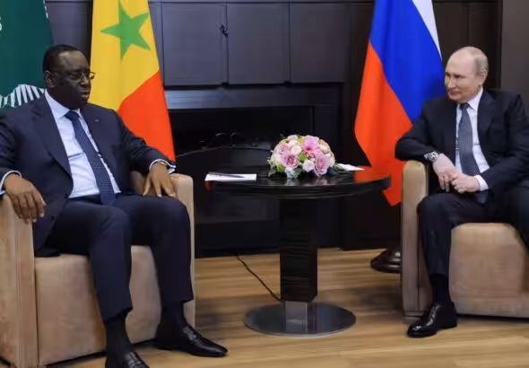In a special TV interview on Friday evening following a meeting with African Union head Macky Sall in Sochi, Putin accused Western leaders of trying "to shift the responsibility for what is happening in the world food market". Photo: Twitter @ferozwala