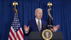 US President Joe Biden during a press conference in Rehoboth Beach, Delaware, USA, on June 3, 2022. Photo: Patrick Semansky/AP.