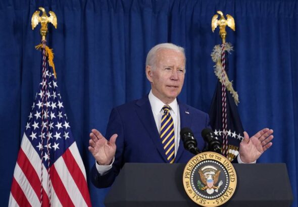 US President Joe Biden during a press conference in Rehoboth Beach, Delaware, USA, on June 3, 2022. Photo: Patrick Semansky/AP.