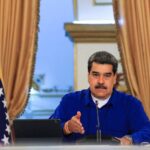 Venezuelan President Nicolás Maduro during a meeting with members of his cabinet at Miraflores Palace in Caracas on June 6, 2022. Photo: John Zepra/AFP.
