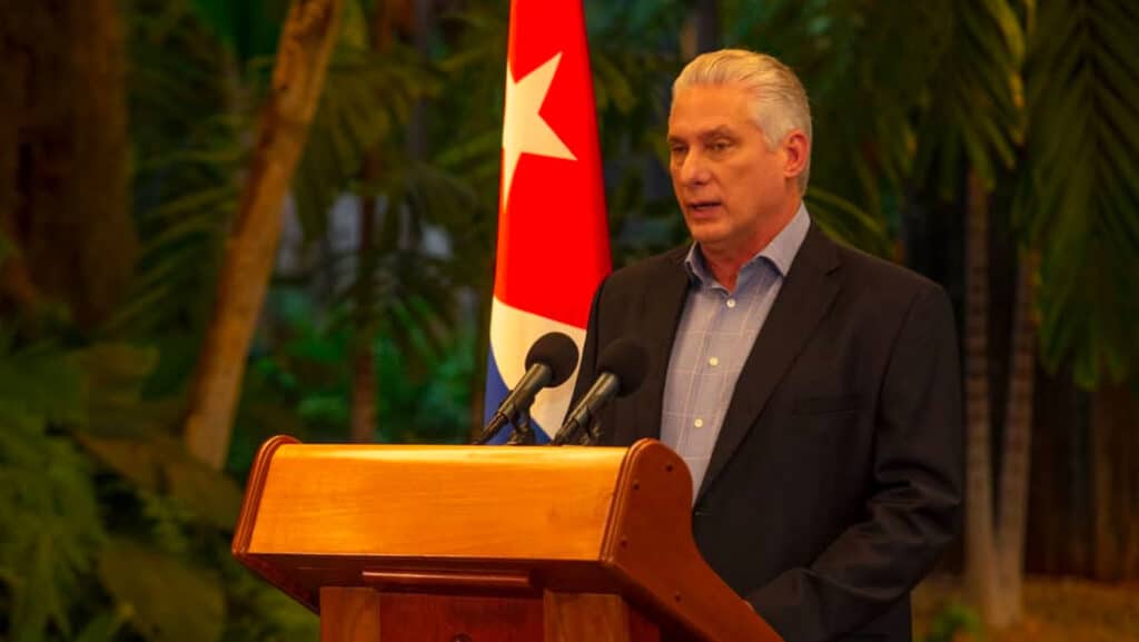 The President of Cuba, Miguel Díaz-Canel. Photo: Twitter/Presidency Cuba.