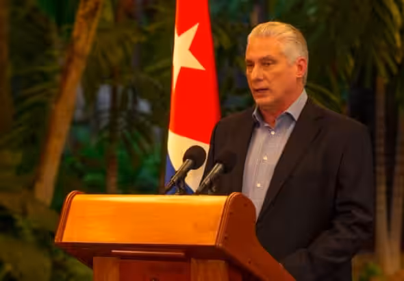 The President of Cuba, Miguel Díaz-Canel. Photo: Twitter/Presidency Cuba.