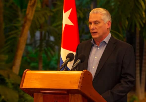 The President of Cuba, Miguel Díaz-Canel. Photo: Twitter/Presidency Cuba.