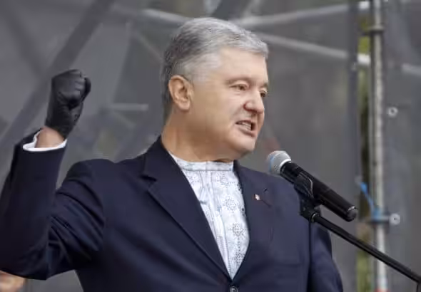 Former Ukrainian President Petro Poroshenko. Photo: STR / NurPhoto via Getty Images.