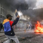 Protesters burn tires in Quito, Ecuador, on June 21, 2022. Photo: Juan Diego Montenegro/SOPA Images/Sipa USA/Legion-Media.