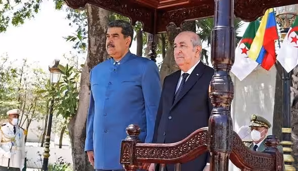Venezuelan President Nicolás Maduro and Algerian President Abdelmadjid Tebboune. Photo: Al Arabiya English.