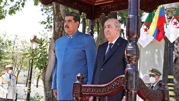 Venezuelan President Nicolás Maduro and Algerian President Abdelmadjid Tebboune. Photo: Al Arabiya English.