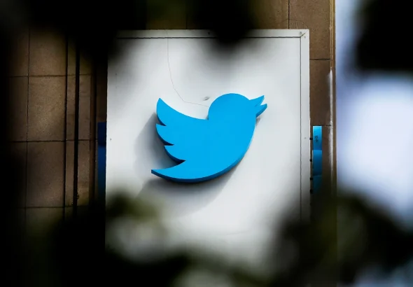 This July 9, 2019 file photo shows a sign outside of the Twitter office building in San Francisco. Photo: Jeff Chiu.
