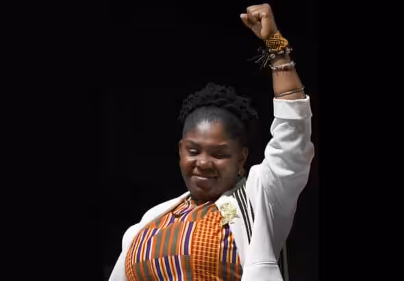 Francia Márquez, vice-president elect of Colombia. Photo: Daniel Muñoz/AFP.