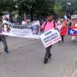 Chicago Free Alex Saab Committee contingent participating in the Puerto Rican People's Parade in Chicago, Saturday, June 11, 2022. Photos: Chicago Free Alex Saab Committee.