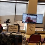 Educational conference on April 9th which was part of an ongoing effort to expose AFL-CIO connection to U.S. imperialism in South America.  Source: Photo courtesy of Thomas O’Rourke.