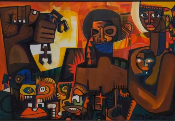 LeRoy Clarke (Trinidad and Tobago), Now, 1970. Photo: Tricontinental.