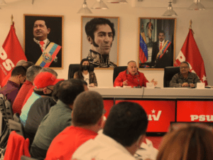 Diosdado Cabello speaks at a PSUV event. Photo: Últimas Noticias. 