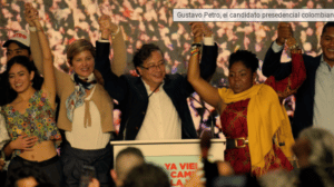 Gustavo Petro during his electoral campaign. Photo: AP Photo/Fernando Vergara. 
