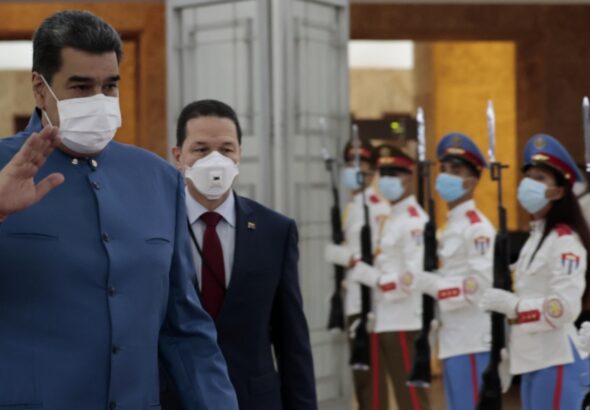 Venezuela's President Nicolas Maduro arrives to Revolution Palace to attend the XXI ALBA Summit in Havana, Cuba, Friday, May 27, 2022