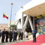 Venezuelan President Nicolás Maduro gives a speech upon arrival at the Simón Bolívar International Airport, on Saturday, June 18, 2022. Photo: Presidential Press.