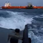 Iranian oil tanker Suezmax Sonia I in Venezuelan waters. Photo: Reuters.