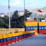 View of the Colombian side from the Simon Bolivar international bridge connecting San Antonio (Venezuela) and Cúcuta (Colombia) with containers deployed after the illegal attempt of the US and Colombia, on February 23, 2019, to force the entry of so called humanitarian aid that later was proven was not humanitarian. File photo.