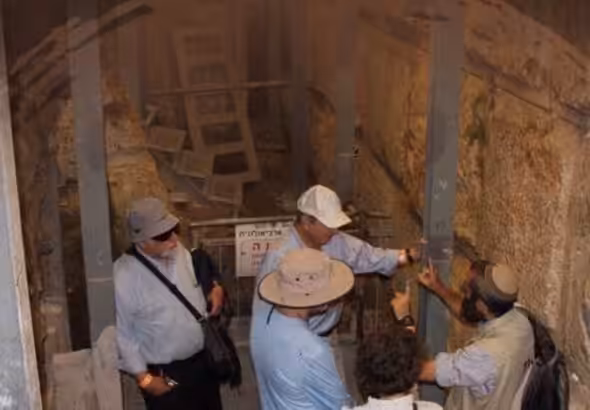 The photo shows Israeli excavations near and under the foundations of al-Aqsa Mosque in the occupied Old City of al-Quds. Photo: Wafa news agency.