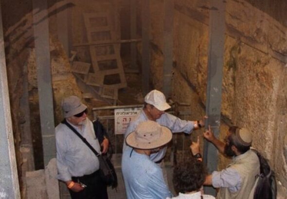 The photo shows Israeli excavations near and under the foundations of al-Aqsa Mosque in the occupied Old City of al-Quds. Photo: Wafa news agency.