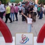 The photo shows visitors to the 42nd edition of Damascus International Flowers Fair in the Syrian capital on June 26, 2022. Photo by SANA.