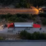 50 migrants were found dead inside a truck container in San Antonio, Texas. Photo from social media.