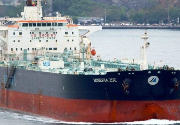 Greek Aframax tanker Minerva Zoe. Photo: Vessel Finder.
