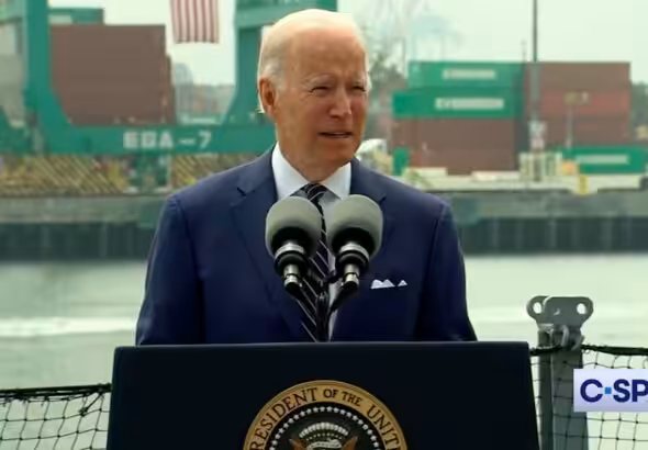 US President Biden speaking. File photo.