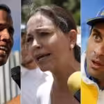 Former deputy Juan Guaidó (left), Maria Corina Machado (center) and Henrique Capriles Radonski (right). File photo: Libertaddigital.com.