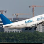 Emtrasur Boeing 747-3B3(M) leaving the Guangzhou Baiyun Airport in China, April 23, 2022.  Photo: Plansppoters.net/Jack Li.