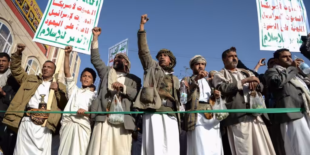 Protest by Ansar Allah supporters. Ansar Allah is a strong, broad-based resistance movement. Ansar Allah, their supporters and their fighters come from all sorts of backgrounds, united around the common goal of removing the occupiers from their land. File photo.