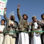 Protest by Ansar Allah supporters. Ansar Allah is a strong, broad-based resistance movement. Ansar Allah, their supporters and their fighters come from all sorts of backgrounds, united around the common goal of removing the occupiers from their land. File photo.