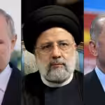 Russian President Vladimir Putin, Iran President Ebrahim Raisi and Turkish President Recep Tayyip Erdoğan. AFP 2022 / Mikhail Metzel