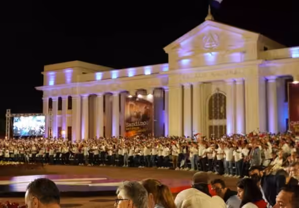 Managua's Plaza de la Revolucion during the celebration of the 43rd anniversary of Sandinista Revolution's triumph. Photo: instagram/@friendsact.