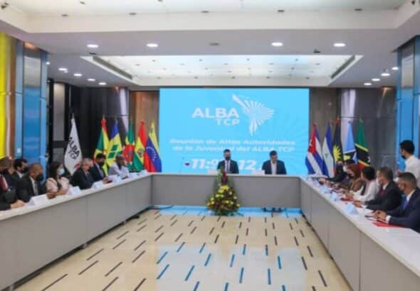 Representatives of ALBA-TCP countries discuss policies for the youth of the region. Photo: Twitter/@ALBATCP