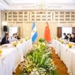 Meeting between Foreign Affairs Ministry delegations of Argentina and China. Photo: Twitter/@SantiagoCafiero