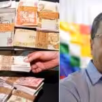 Bolivian currency notes (left) and Bolivian President Luis Arce (right). Photo: Kawsachun News.