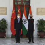 Chinese State Councilor and Foreign Minister Wang Yi (left) with Indian External Affairs Minister Subrahmanyam Jaishankar (right) in New Delhi, India, on March 25, 2022. Photo: Xinhua.