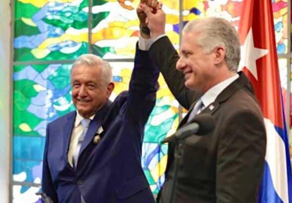 President of Mexico Andrés Manuel López Obrador and President of Cuba Miguel Díaz-Canel. Photo: Kawsachun News.