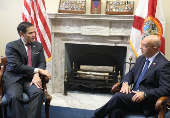CIA asset Iván Simonovis in a meeting with US Senator Marco Rubio in 2019. Photo: Twitter/@SenRubioPress.