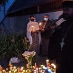 Candlelight vigil outside the Ethiopian Orthodox Tewahedo Mekane Selam Medhane Alem Cathedral in Oakland, California, for those who were killed in a massacre in Wellega, Oromia Region, Ethiopia on June 18. Photo: Black Agenda Report.