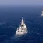 Ships from Iran, Russia, and China take part in joint naval exercises in the North Indian Ocean, January 2022. Photo: YJC.