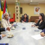 Venezuelan vice minister of foreign affairs for the Caribbean, Raúl Licausi (right) and Secretary General of the Association of Caribbean States (ACS) Rodolfo Sabonge (left). Photo: Twitter/@CancilleriaVE.