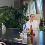 Venezuelan Vice President Delcy Rodríguez meets Cuban Foereign Affairs Minister Bruno Rodríguez (left) and Prime Minister Manuel Marrero Cruz in Havana, on Friday, July 15, 2022. Photo: Twitter/@delcyrodriguezv.