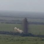 Explosion of a Colombian narco-jet shot down by the Venezuelan army. Photo: Twitter/@dhernandezlarez.