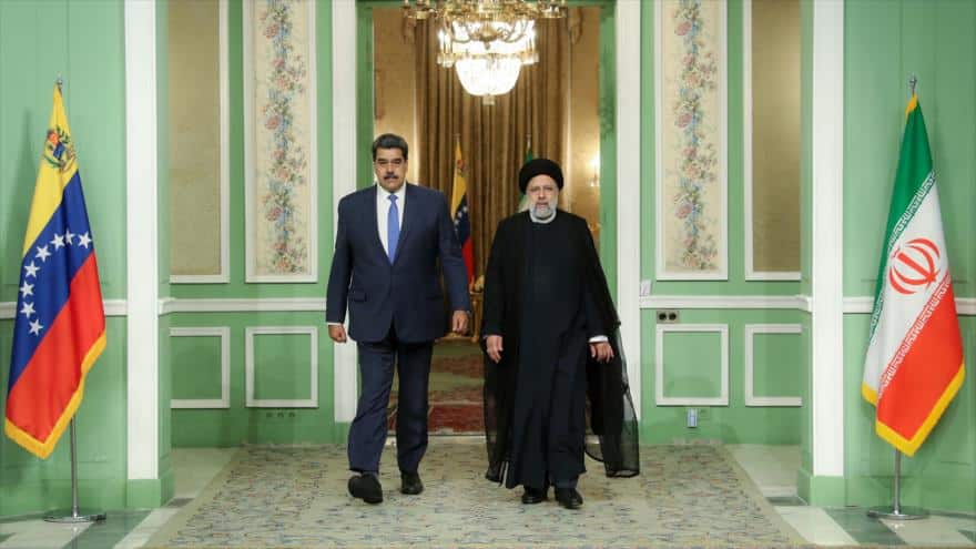 Venezuelan President Nicolás Maduro and Iranian President Sayyid Ebrahim Raisi after their meeting in Tehran, Iran, on June 11, 2022. Photo: president.ir