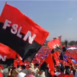 FSLN flags at a massive rally in Managua on July 19, commemorating the victory of the Sandinista revolution. Photo: Radio Nicaragua.